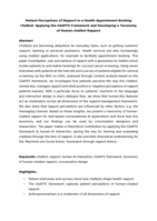 Patient perceptions of rapport in a health appointment booking chatbot: applying the GAAFFE framework and developing a taxonomy of human-chatbot rapport
