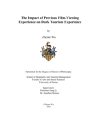 The Impact of Previous Film-Viewing  Experience on Dark Tourism Experience