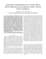 Uncertainty Quantification for Acoustic-Based Drone Detection and Localization under Adverse Noise Conditions
