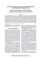 An Overview of Current Practices and Recommendations for Working with Stereotypes in NLP