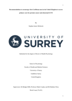 Recommendations to encourage Afro-Caribbean men in the United Kingdom to access primary care for prostate cancer and abnormal LUTS
