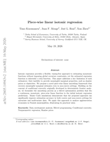Piece-wise linear isotonic regression