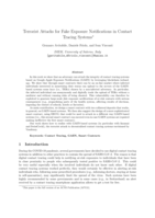 Terrorist Attacks for Fake Exposure Notifications in Contact Tracing Systems