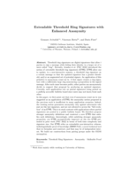 Extendable Threshold Ring Signatures with Enhanced Anonymity