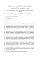 Cyclic behaviour of plate-monopile and bucket-monopile hybrid foundation in sand