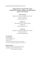 Reinforcing the power of a moral self-concept: Examining why and when affiliative citizenship behaviour relates to voice behaviour