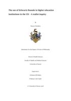 The use of Schwartz Rounds in higher education institutions in the UK – A realist inquiry