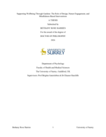 Supporting Wellbeing Through Gardens: The Role of Design, Nature Engagement, and Mindfulness-Based Interventions