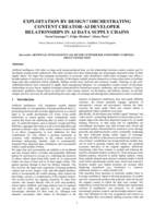 EXPLOITATION BY DESIGN? ORCHESTRATING CONTENT CREATOR–AI DEVELOPER RELATIONSHIPS IN AI DATA SUPPLY CHAINS