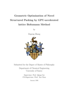 Geometric Optimization of Novel Structured Packing by GPU-accelerated lattice Boltzmann Method