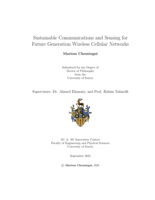 Sustainable communications and sensing for future generation wireless cellular networks
