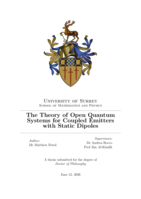 The Theory of Open Quantum Systems for Coupled Emitters with Static Dipoles