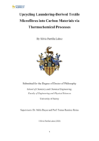 Upcycling Laundering-Derived Textile Microfibres into Carbon Materials via Thermochemical Processes