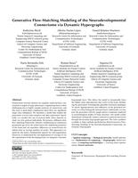 Generative Flow-Matching Modeling of the Neurodevelopmental Connectome via Dynamic Hypergraphs