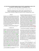 On the design of higher-order time-intensity microphone arrays for panoramic audio recording and reproduction