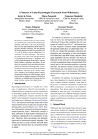 A Dataset of Latin Etymologies Extracted from Wiktionary