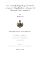 Time-restricted eating for the prevention and management of type 2 diabetes mellitus: current challenges and future perspectives
