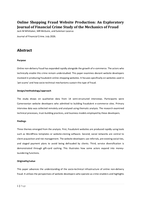 Online shopping fraud website production: an exploratory study of the mechanics of fraud