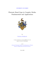 Photonic Band Gaps in Complex Media: Fundamentals and Applications