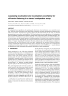 Assessing localisation and localisation uncertainty for off-centre listening in a stereo loudspeaker setup