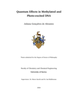 Quantum Effects in Methylated and Photo-excited DNA