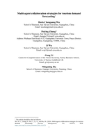 Multi-agent collaboration strategies for tourism demand forecasting