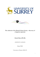 The collection of the Munich Guitar Society – discovery of a forgotten repertoire