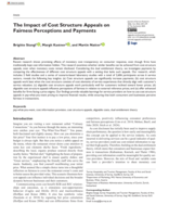 The Impact of Cost Structure Appeals on Fairness Perceptions and Payments