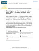 Optimizing care for older transgender and non-binary adults: a co-created agenda for future research
