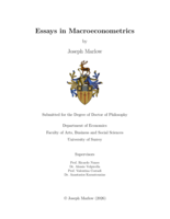 Essays in Macroeconometrics