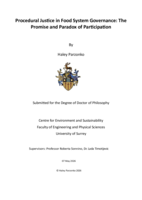 Procedural Justice in Food System Governance: The Promise and Paradox of Participation