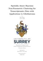 Spatially-Aware Bayesian Non-Parametric Clustering for Transcriptomics Data with Applications to Glioblastoma