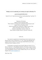 Bridging concurrent multitasking, task switching and complex multitasking: The general and specific skills involved
