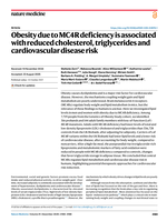 Obesity due to MC4R deficiency is associated with reduced cholesterol, triglycerides and cardiovascular disease risk