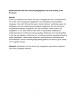 Mindfulness and chit-chat: Unlocking engagement and quiet quitting in the workplace