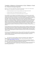 Variability in Diagnosis of Gastroparesis in Type 1 Diabetes: A Need for a National Screening Programme