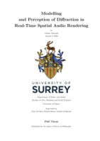Modelling and Perception of Diffraction in Real-Time Spatial Audio Rendering