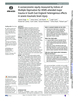 A socioeconomic equity measured by Indices of Multiple Deprivation for HEMS-attended major trauma in South East England: heterogenous effects in severe traumatic brain injury
