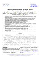 Studying stellar populations in Omega Centauri with phylogenetics