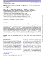 EDGE: predictable scatter in the stellar-mass-halo-mass relation of dwarf galaxies