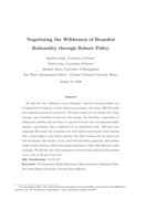 Negotiating the wilderness of bounded rationality through robust policy
