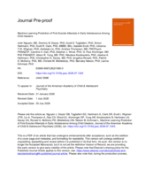 Machine Learning Prediction of First Suicide Attempts in Early Adolescence Among Child Ideators