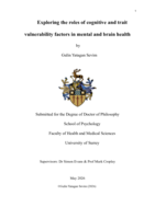 Exploring the roles of cognitive and trait vulnerability factors in mental and brain health