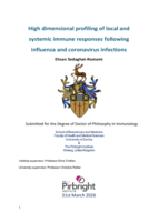 High dimensional profiling of local and  systemic immune responses following  influenza and coronavirus infections