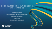 Geopolymer in self-sensing application