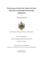 Performance of One-Part Alkali-Activated Materials for Embedded Self-Sensing Applications