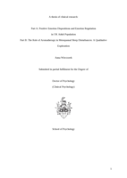 A thesis of clinical research:  Part A: Positive Emotion Dispositions and Emotion Regulation in UK Adult Population  Part B: The Role of Aromatherapy in Menopausal Sleep Disturbances: A Qualitative Exploration