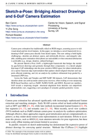 Sketch-a-Pose: Bridging Abstract Drawings and 6-DoF Camera Estimation