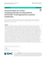 Characterisation of a cohort of opportunistically recruited patients with COVID-19 and approaches to patient stratification