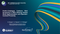 46 th COSPAR Scientific Assembly Public-Catalogue Collision Risk Screening in GEO Utilising Hollow Shell Approximation and Operator- Centred Proximity